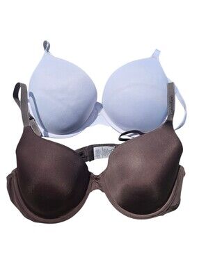 36C PINK & Calvin Klein T-Shirt Bra Bundle | White & Brown Everyday Bras